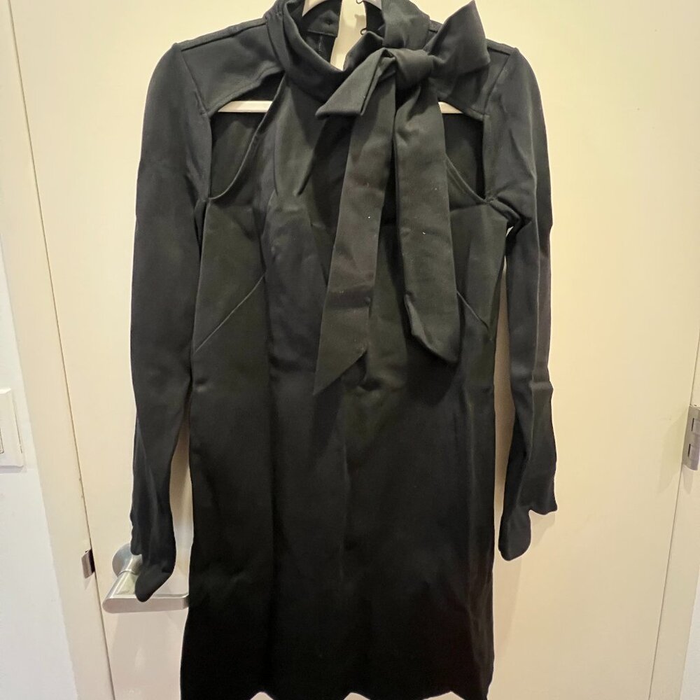 **PRICE DROP**Maeve by Anthropologie Black Bow Cutouts Long Sleeve Dress – XS